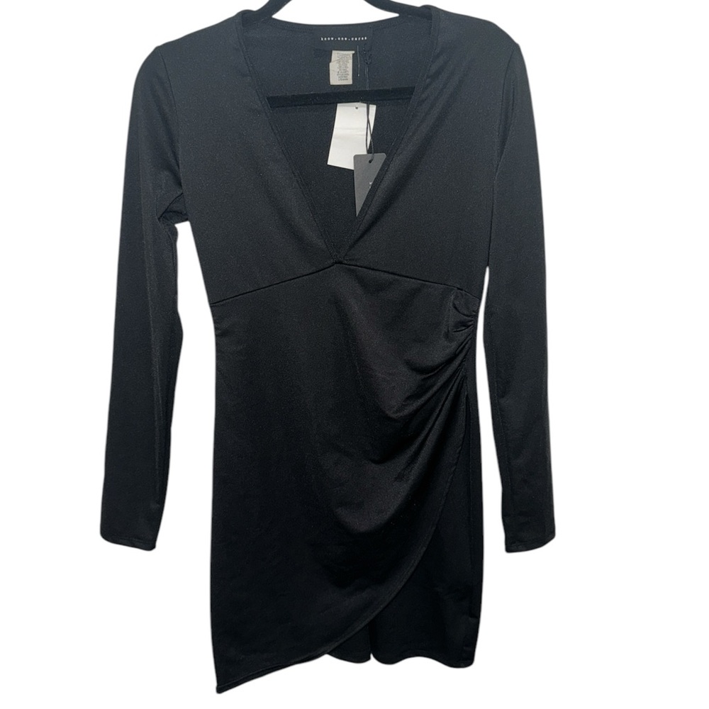 Elegant Black Wrap Dress